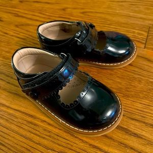 Elephantito Black Shiny Toddler Shoes